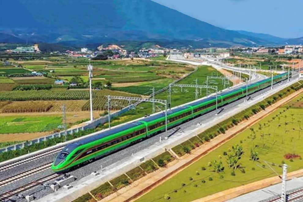 An Artists Rendition of the Phnom Penh Poipet Railway Converted to a High Speed Line Posted by the Public Works Ministry on January 24. Mpwt