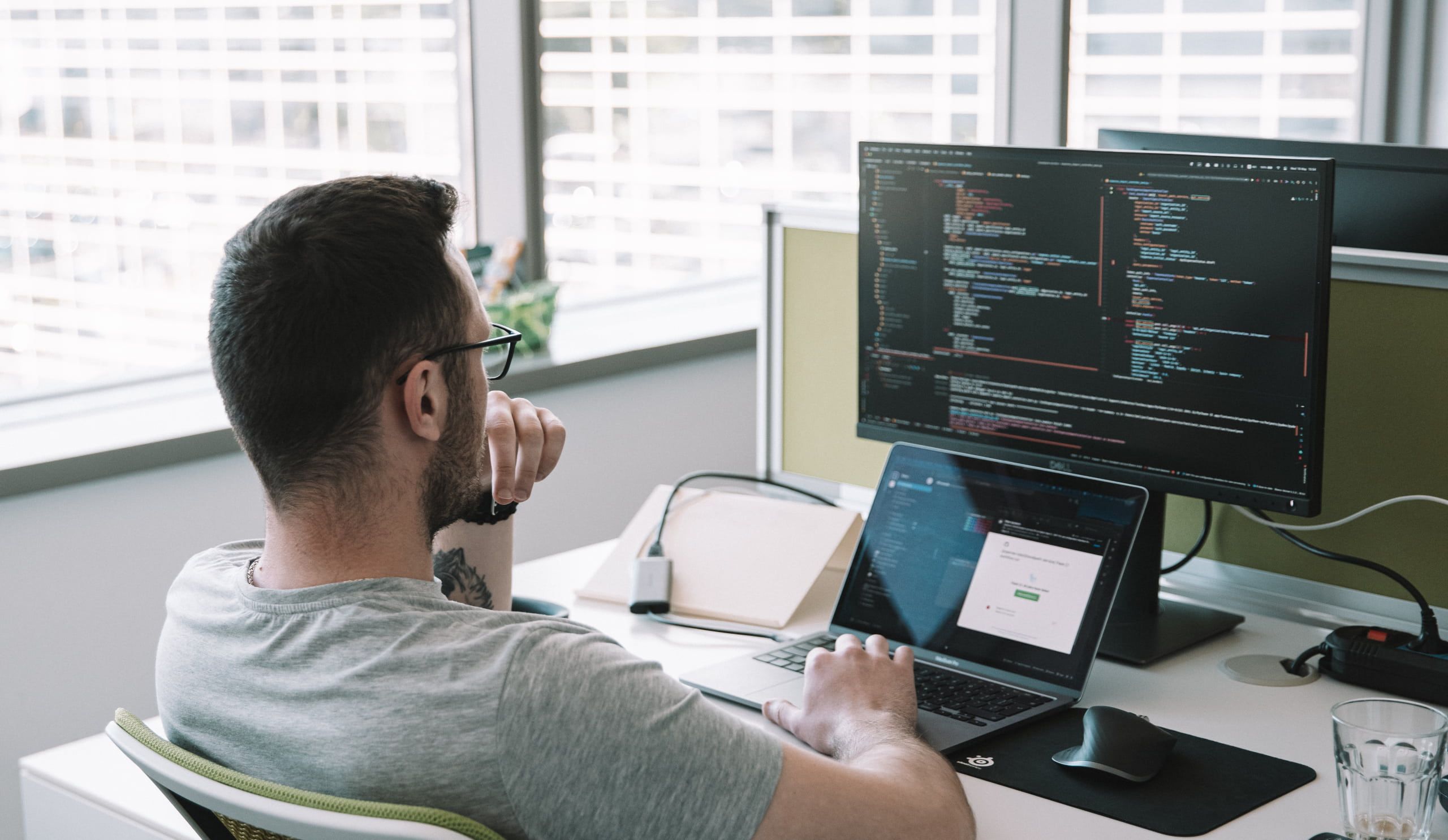 Developer Looking at Code 1