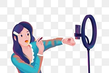 Pngtree Live Shopping Girl Png Image 4349516